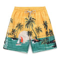 Coconut pattern polyester beach shorts for men and women in picture colour STK220201