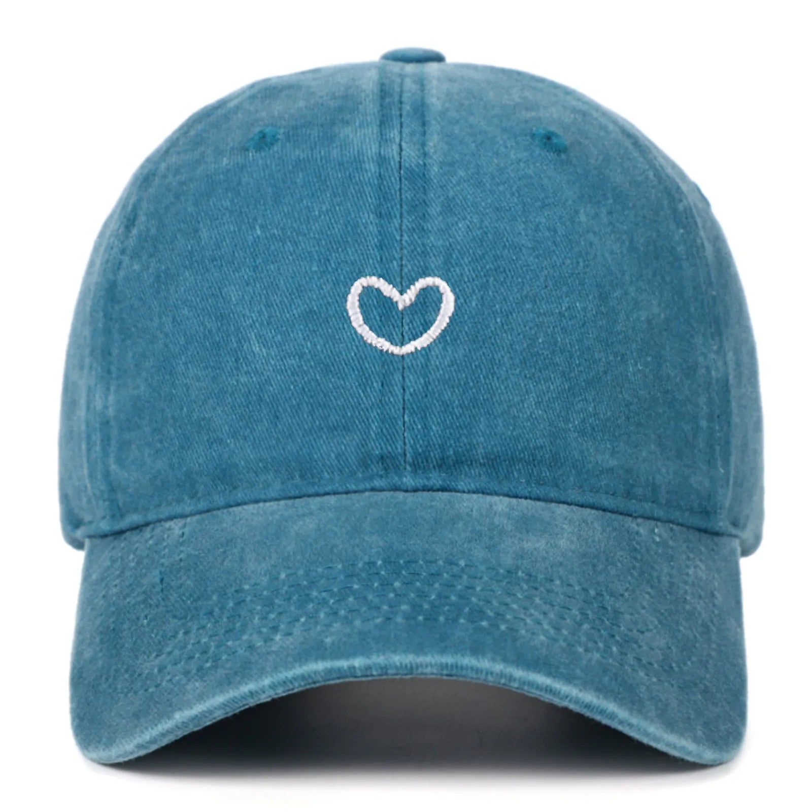 Cotton baseball cap with embroidered small love motif in adjustable size