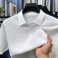 Loose fit short sleeve cotton pullover sweater in solid colour on hanger