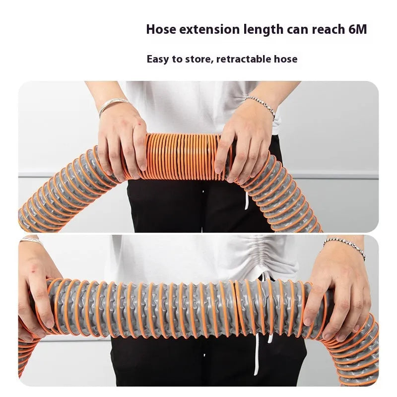 90 degree sewage hose with rotary elbow joint in PP or TPE material showing connector options