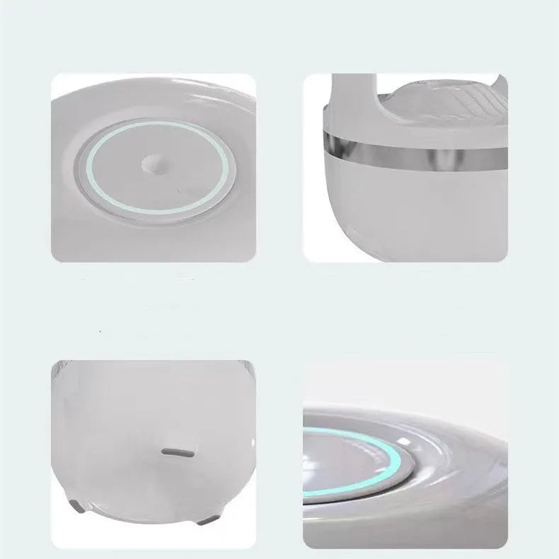 Anti gravity water drop humidifier USB powered round shape atmosphere lamp white black ABS plastic 120x120x229mm