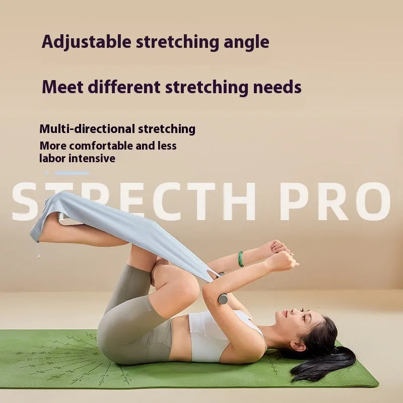 Yoga multi-function stretching tool in grey or pink colour for fitness flexibility training