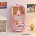 Transparent PVC pencil case with cartoon character design