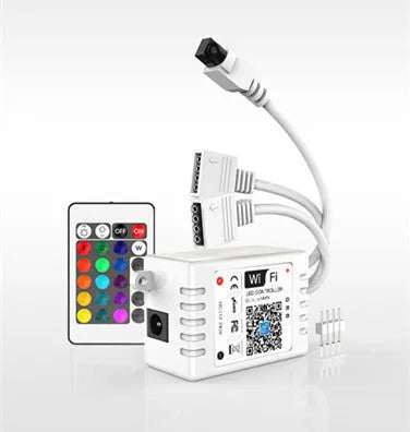 WiFi RGB LED light strip with 2835 and 5050 chips, 24-key controller, for TV backlight