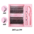 DIY single cluster false eyelashes individual artificial fibre lashes 15.5cm length