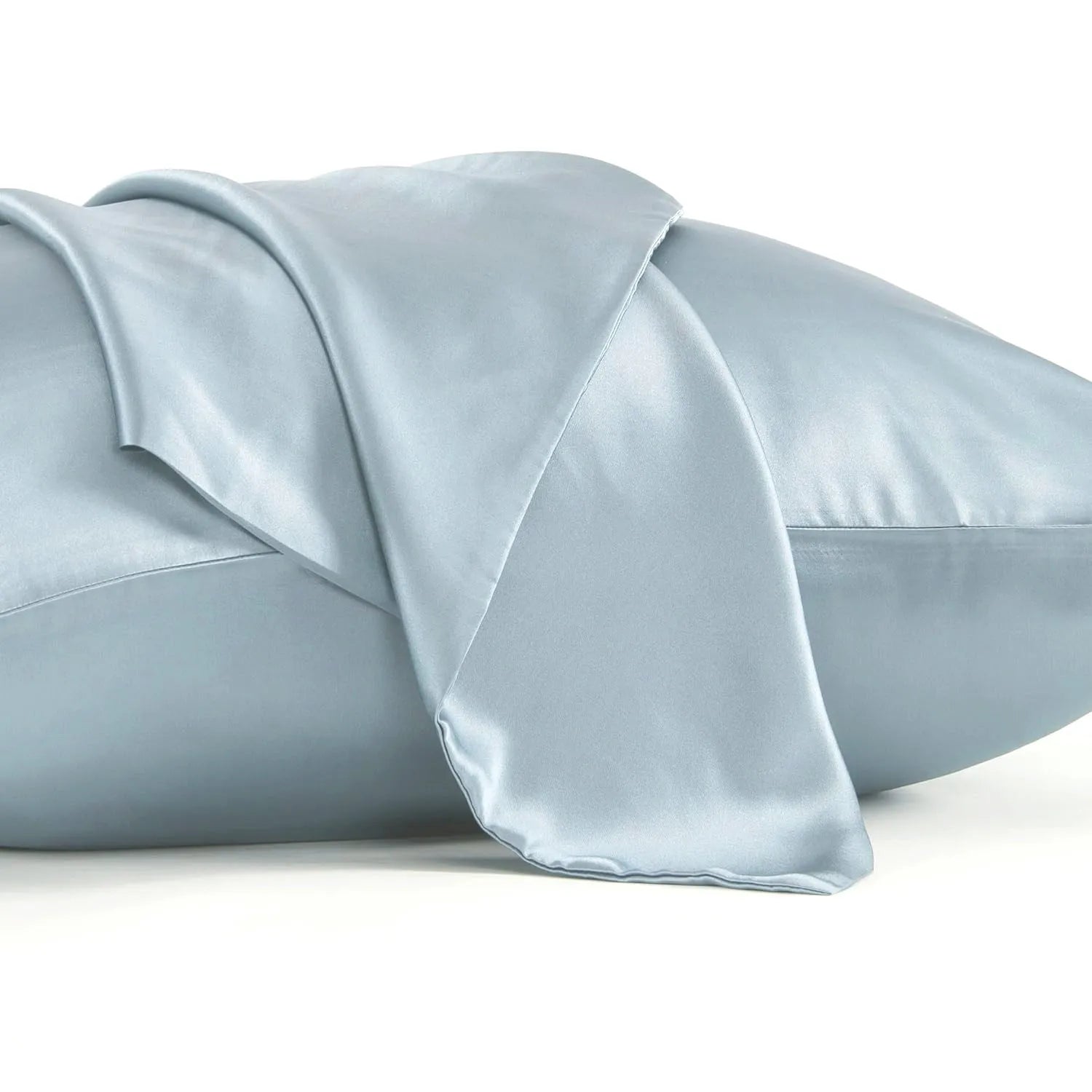 19 momme mulberry silk pillowcase in dark gray with envelope closure and solid colour finish