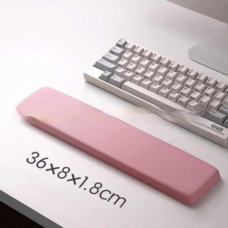 Square silica gel wrist rest mouse pad with cloth surface measuring 250x180mm