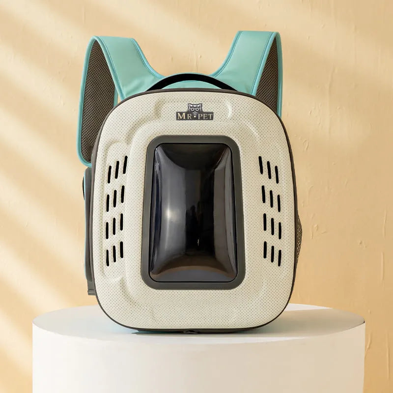 Pets Go Out portable breathable backpack for small animals in polyester fibre, front view