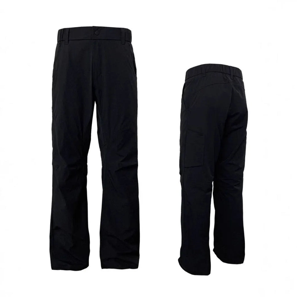 Men's deconstructed trousers with 3D cutting in straight leg style showing Army Green colour option