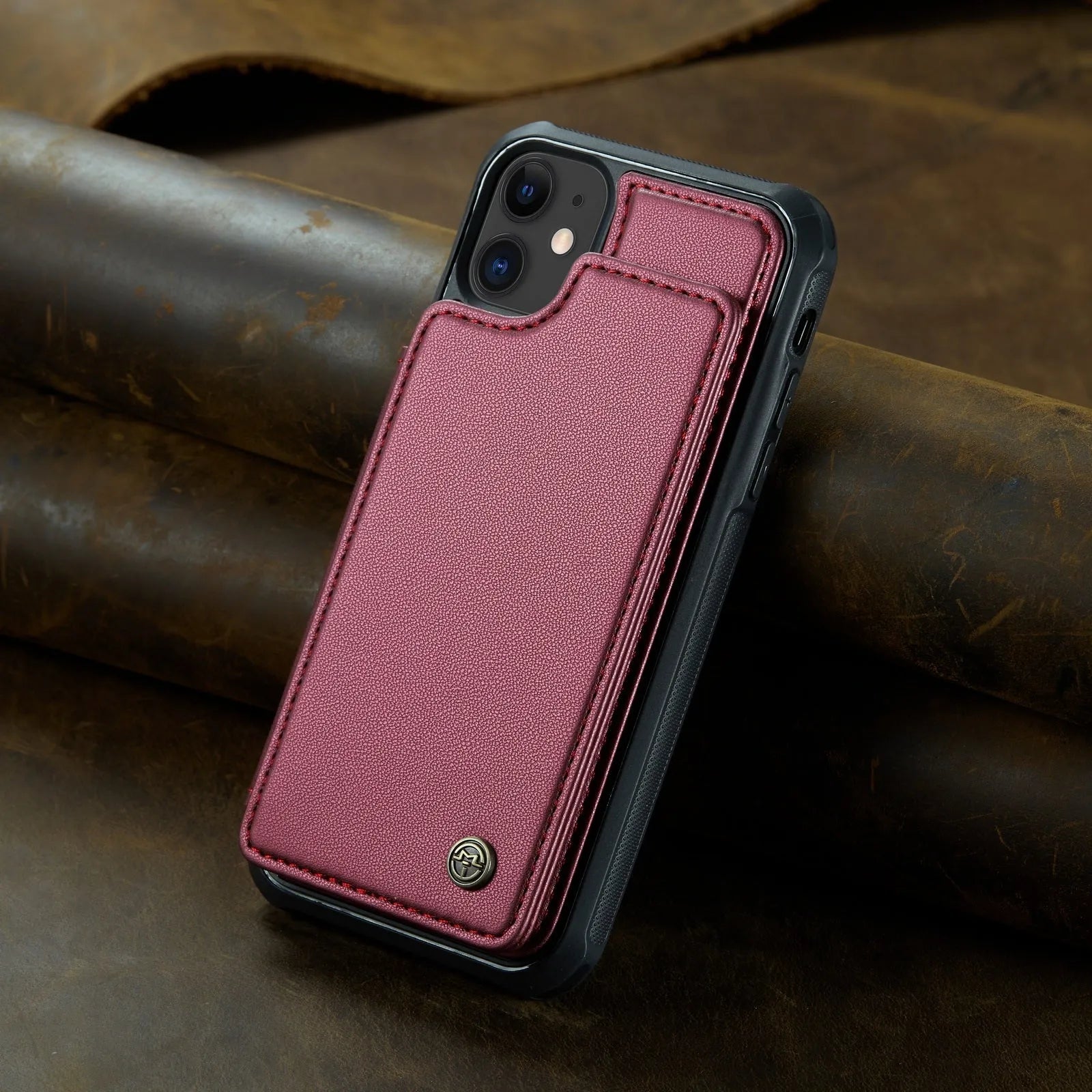 Double-sided printed mobile phone shell for iPhone 13 to 16 series in black