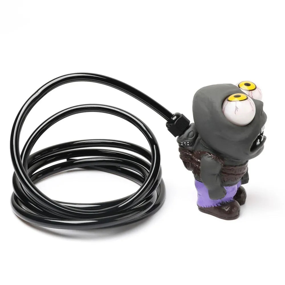 Turbo car blow-off valve sound kit with rubber doll ornament, pressure valve, copper tube, and mounting clips.