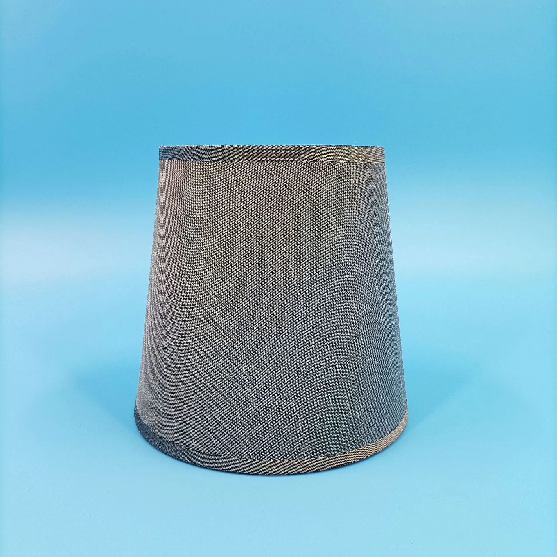 Modern minimalist fabric lampshade in a mini size for pendant lights, shown in a beige colour.