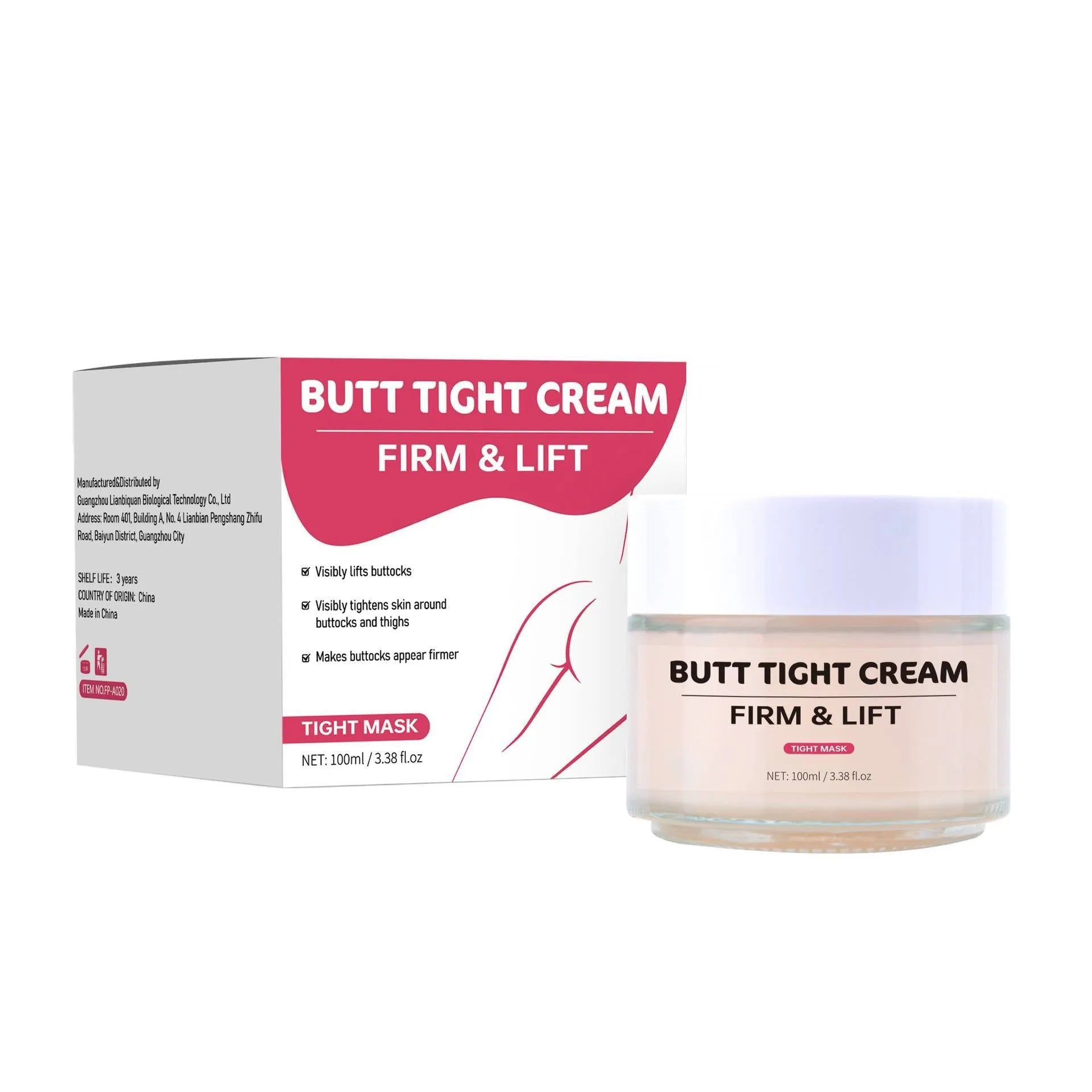 100ml jar of hip tightening firming and nourishing cream