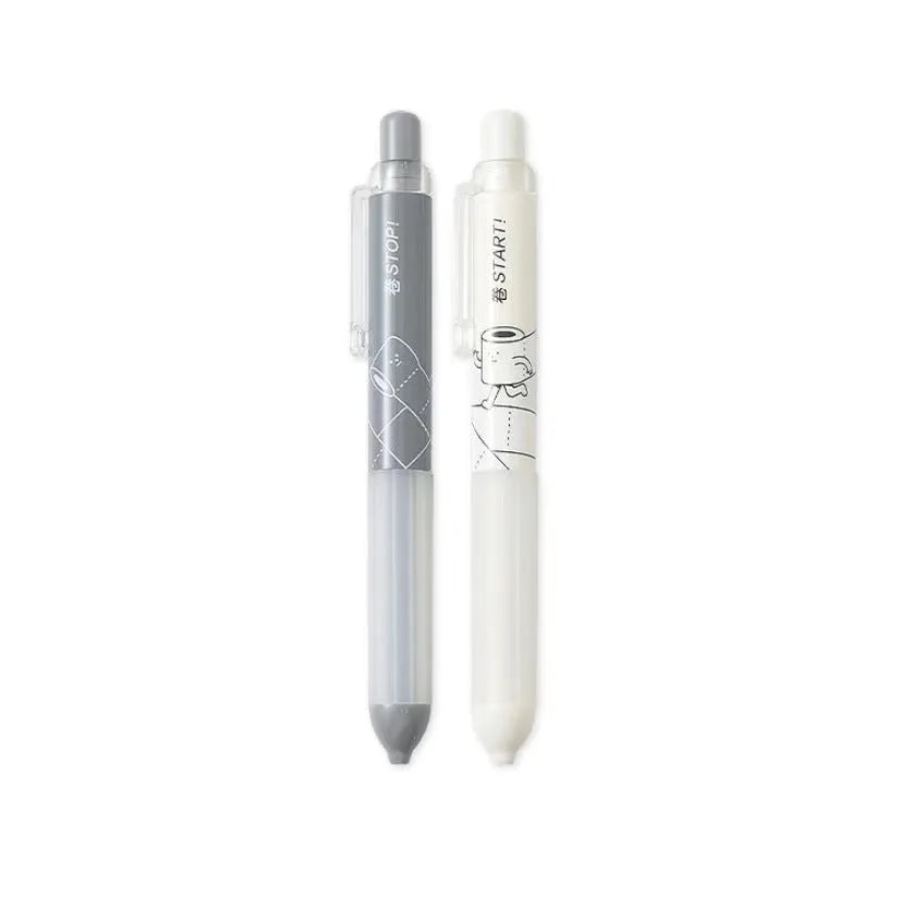0.5mm automatic pencil with cloud grip plastic holder in white or black minimalist style