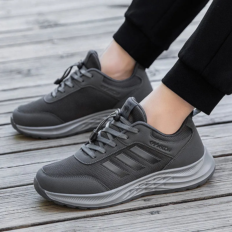Mesh slip-on casual shoes with elastic band closure in multiple colour options