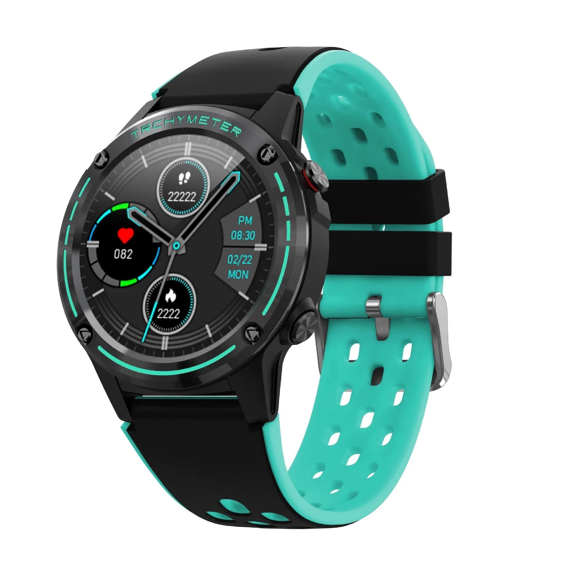 GPS smart watch with square 49mm face and silicone sports bracelet in multiple colours