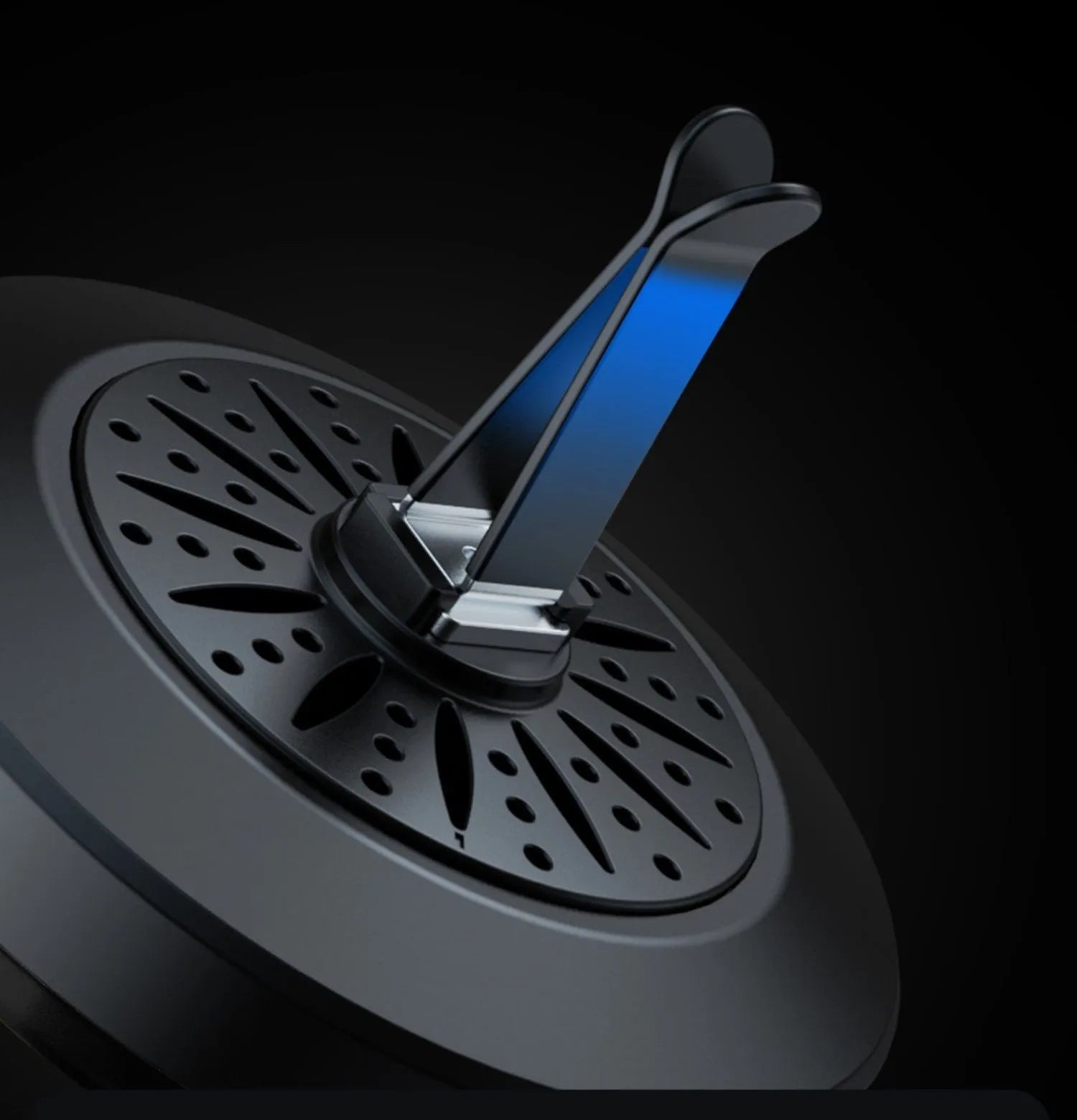 RGB car atmosphere light mounted in car air vent with voice control and aromatherapy functions