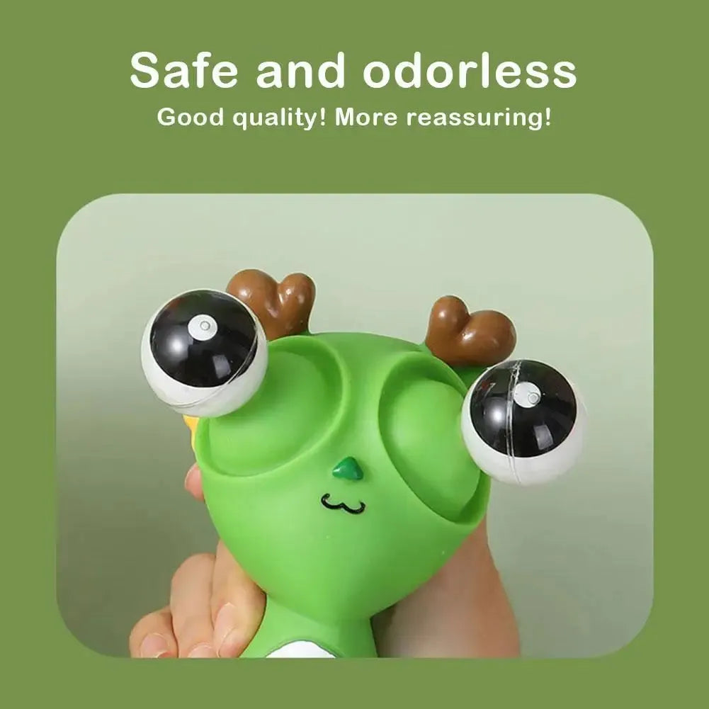 Eyeball Burst Squeeze Toy in blue colour with cute staring dragon design