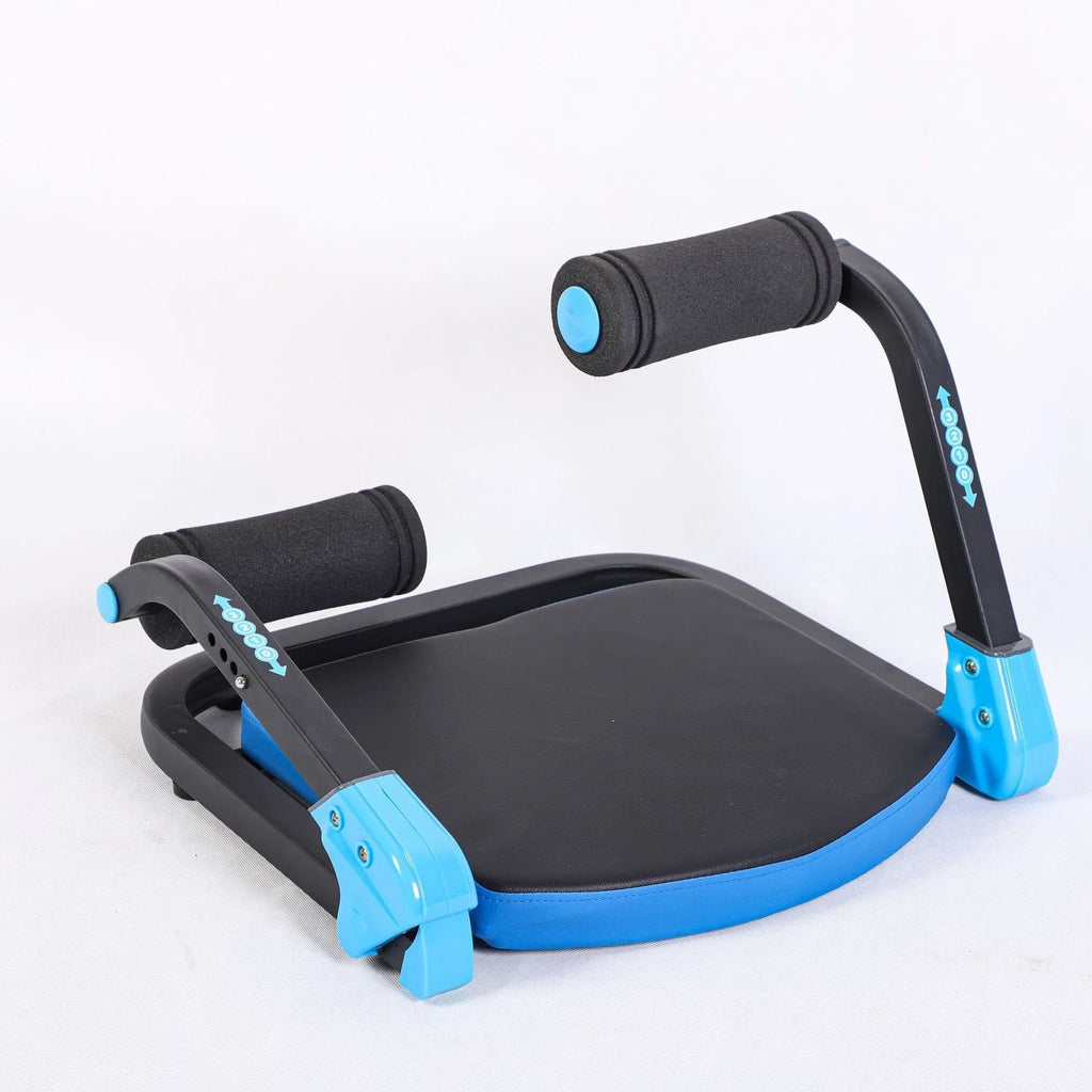 Mini multifunctional abdominal exercise device in sky blue or red colour for portable fitness