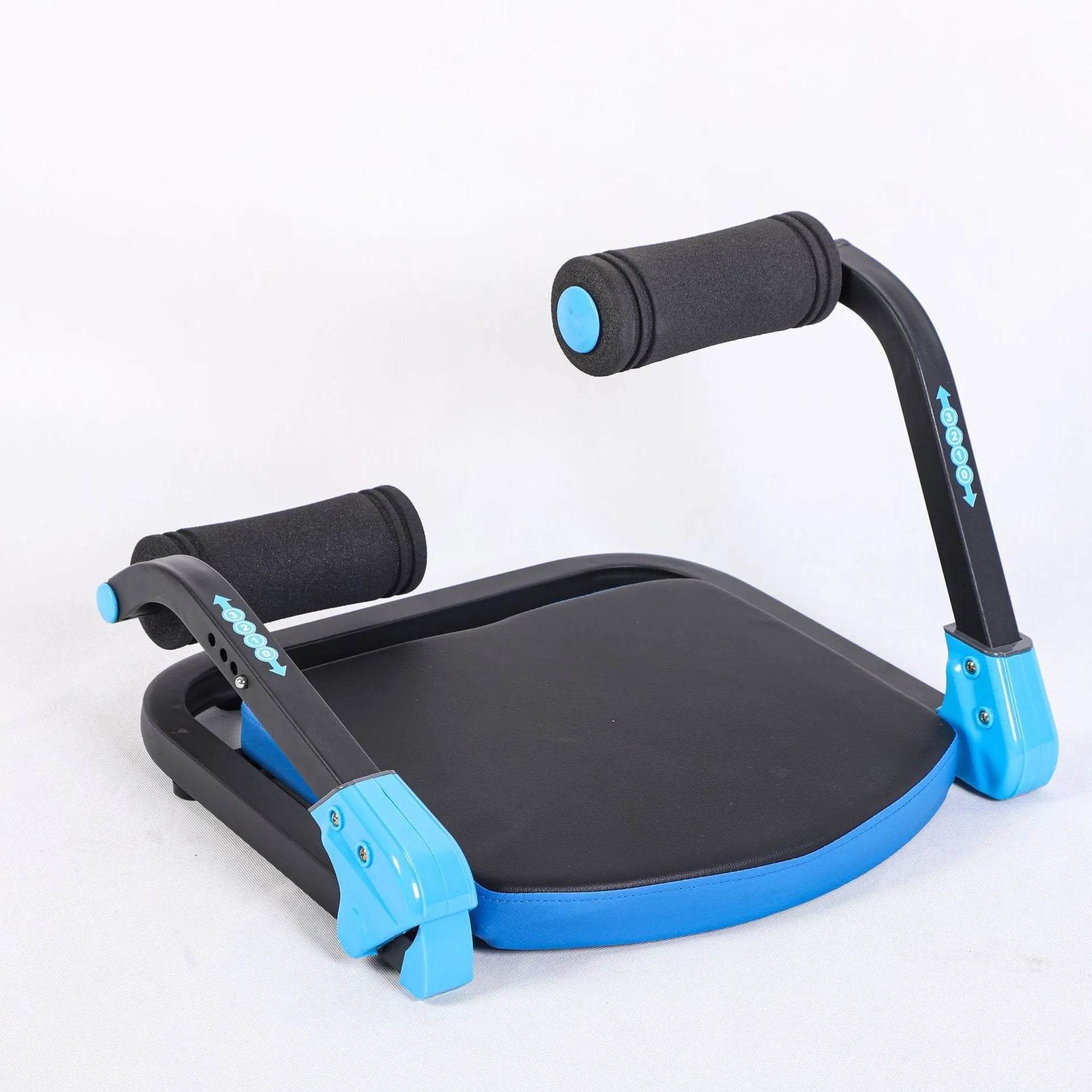 Mini multifunctional abdominal exercise device in sky blue or red colour for portable fitness