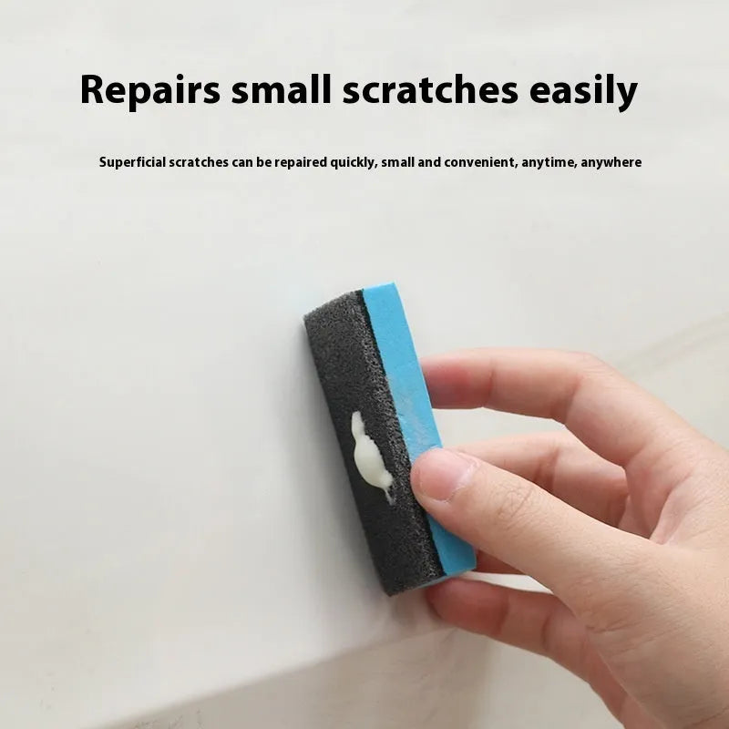 Car repair wax kit with Scratch Removal A Wax, Brightening B Wax, and a frosted sponge mop for paint restoration.