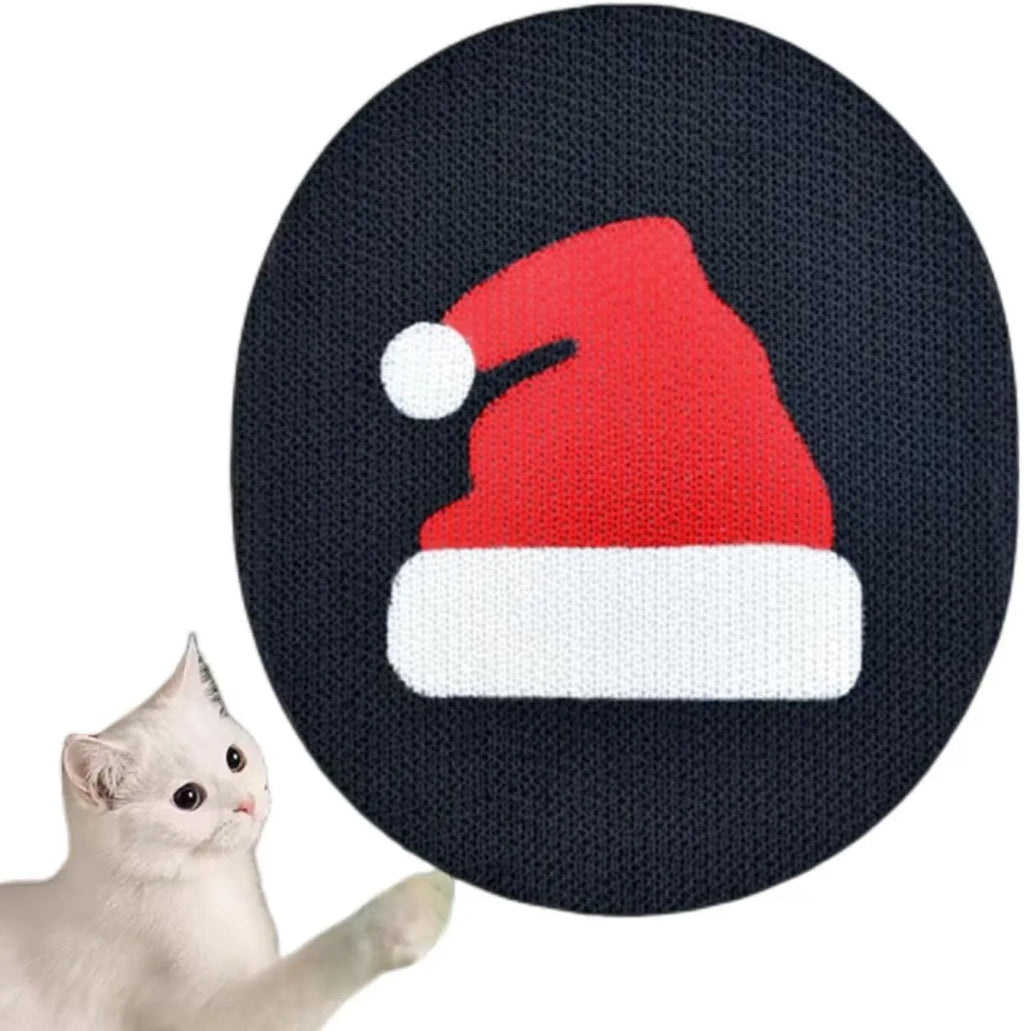 Wall-mounted cat scratch pad with corrugated cardboard surface measuring 35cm by 44cm