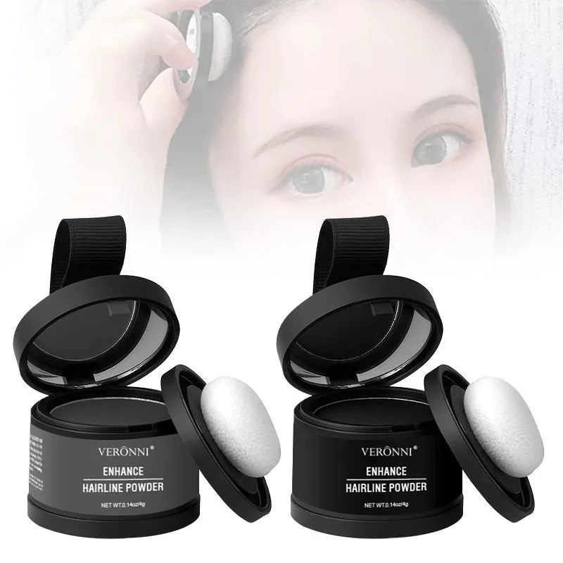 Hairline powder container showing 14 colour shades for shadow repair and skin tone improvement