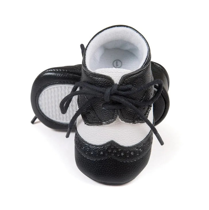 Men's vintage style soft-soled baby shoes in breathable synthetic leather