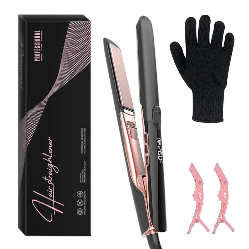 Hair straightener with negative ion technology and temperature display