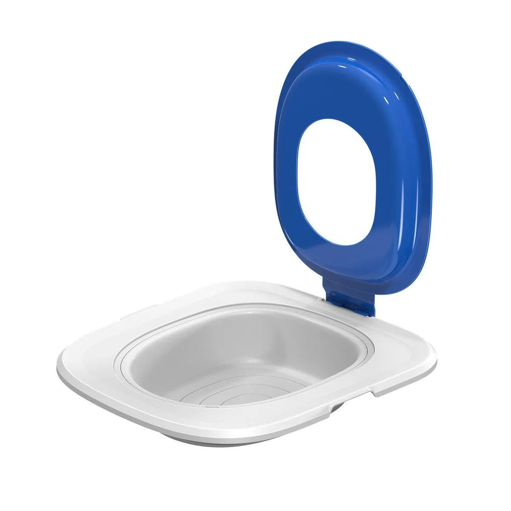 Fifth generation cat toilet training mat in blue, grey and green colours for litter box training