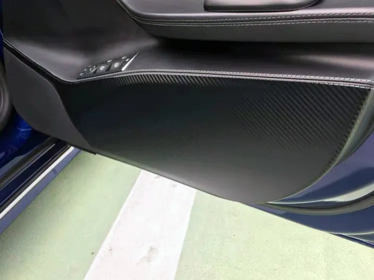 Carbon fibre protective film pack for Tesla Model S front and rear interior door panels