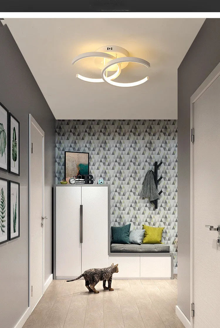 Commercial corridor lighting fixture with LED lights and remote control for hotel restaurant installation