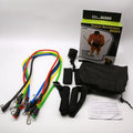 Multi-functional door sports 11-piece set with combination pulling rope in ABS plastic construction