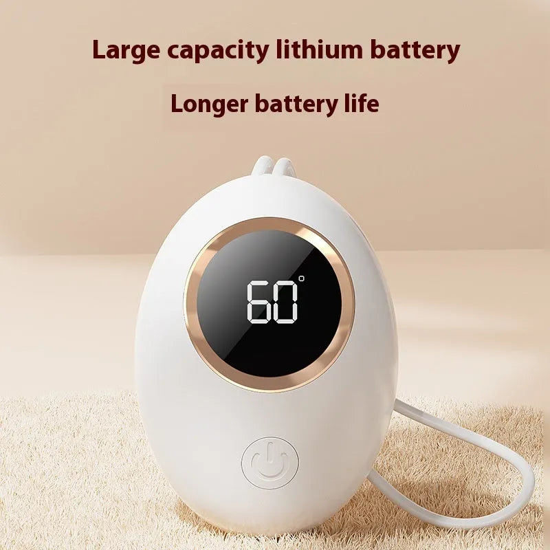 USB digital display hand warmer power bank in multiple colour options showing aluminium heat dissipation
