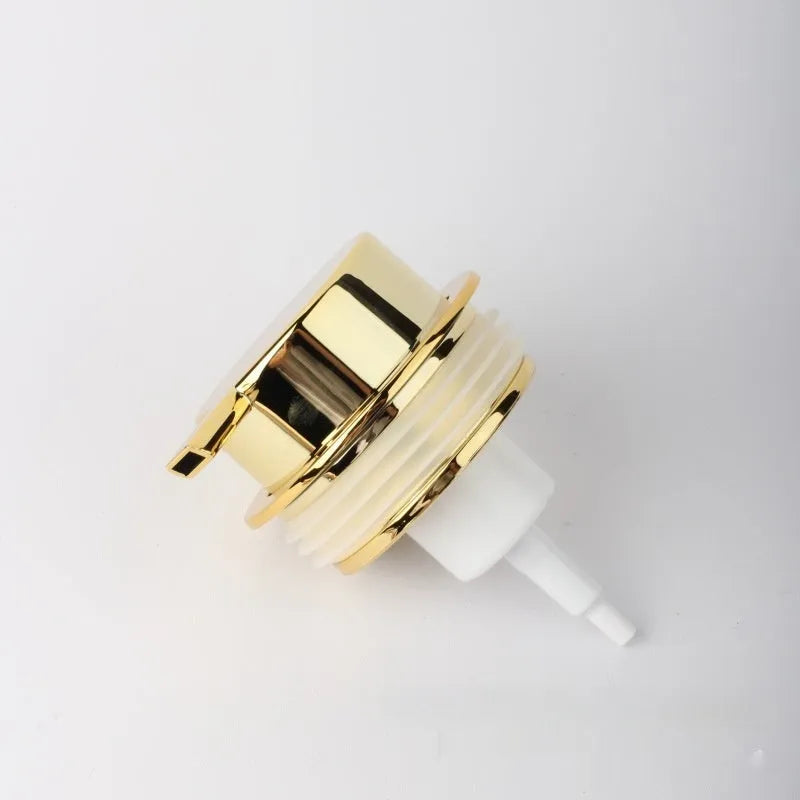 ABS plastic foam pump for facial cleanser in various metallic and matte colours.