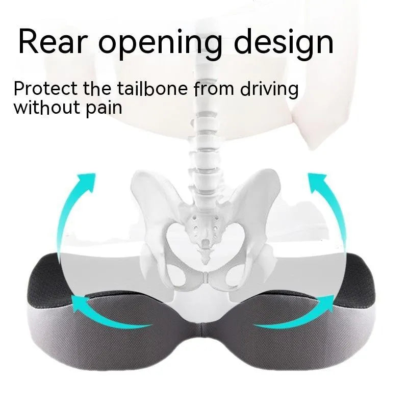 Curved bevel design seat cushion for tailbone and anal support in neutral colour options