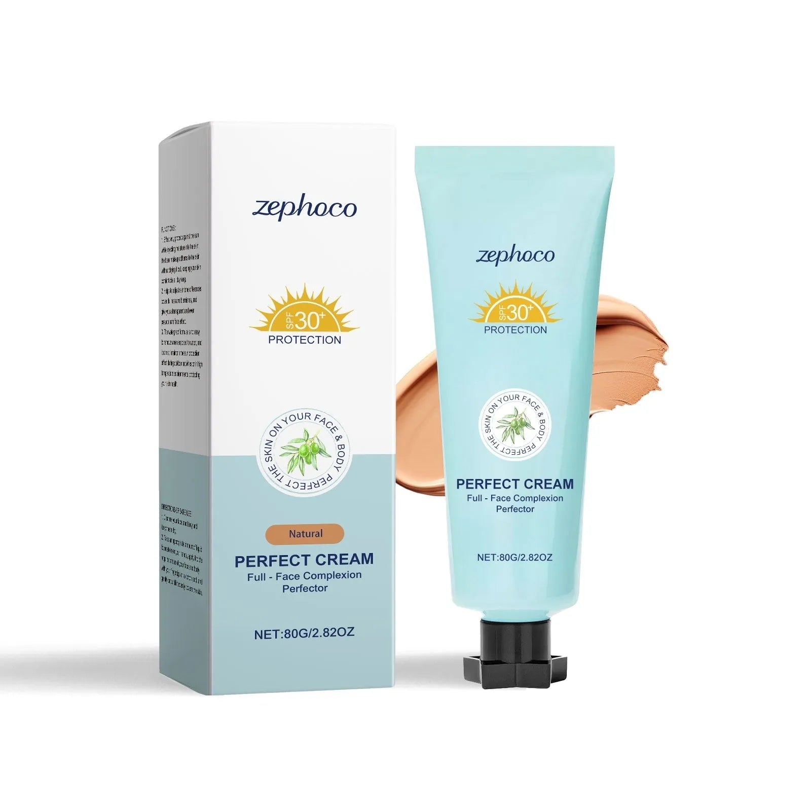 Bottle of sunscreen moisturising liquid foundation in Dark Skin, Ivory White, and Natural Colour shades