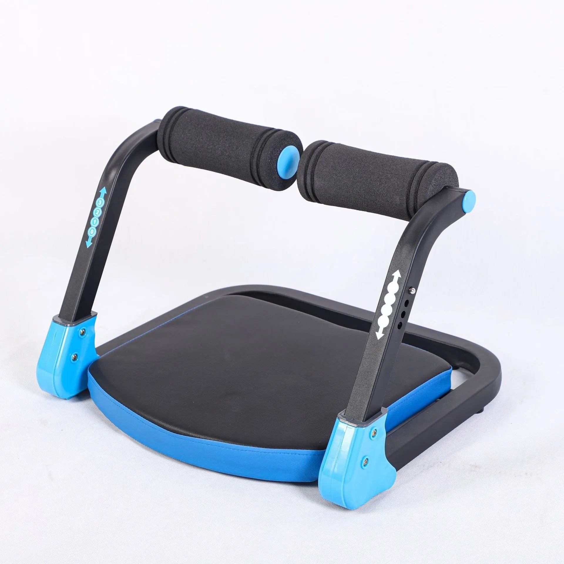 Mini multifunctional abdominal exercise device in sky blue or red colour for portable fitness