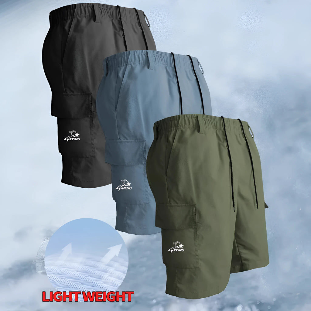 Loose straight casual sports shorts in American style with micro elasticity