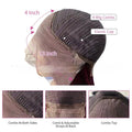 Real human hair lace front wig with gradient colour on a mannequin head, showcasing the Ruili style and lace hairline.
