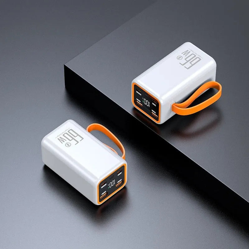 PD66W fast charge 20000mAh power bank in black or white creative design
