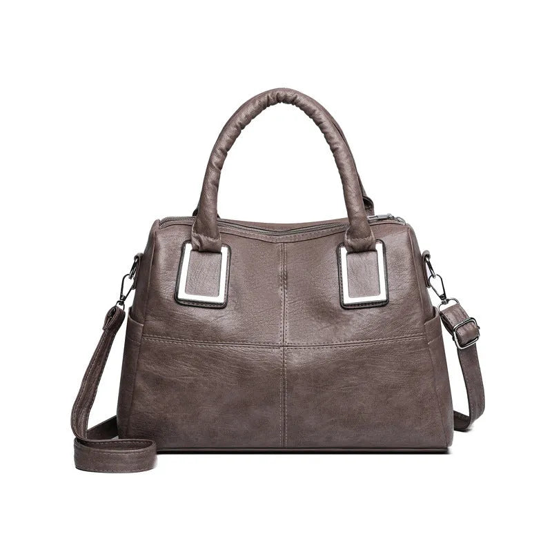 Women's square shoulder bag with phone pocket and file compartment in six colour options