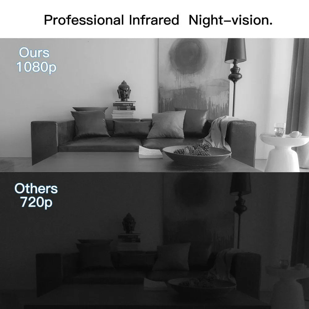 Black 1080p HD DV camera with 90-degree rotation capability for home monitoring and recording