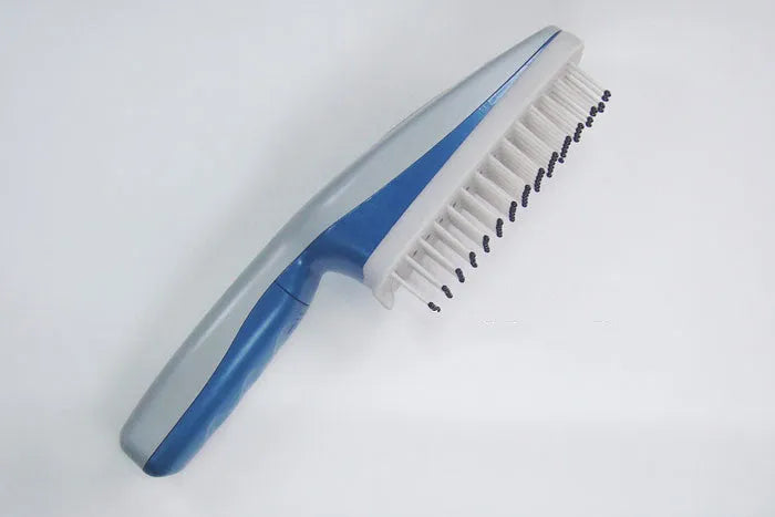 Negative ion pet comb with removable brush head for active oxygen cleaning