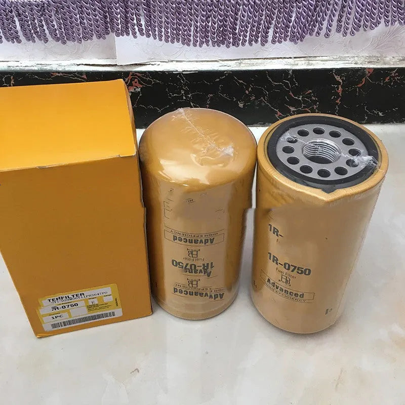 1R-0750 fuel filter element with filter paper construction for oil impurity removal