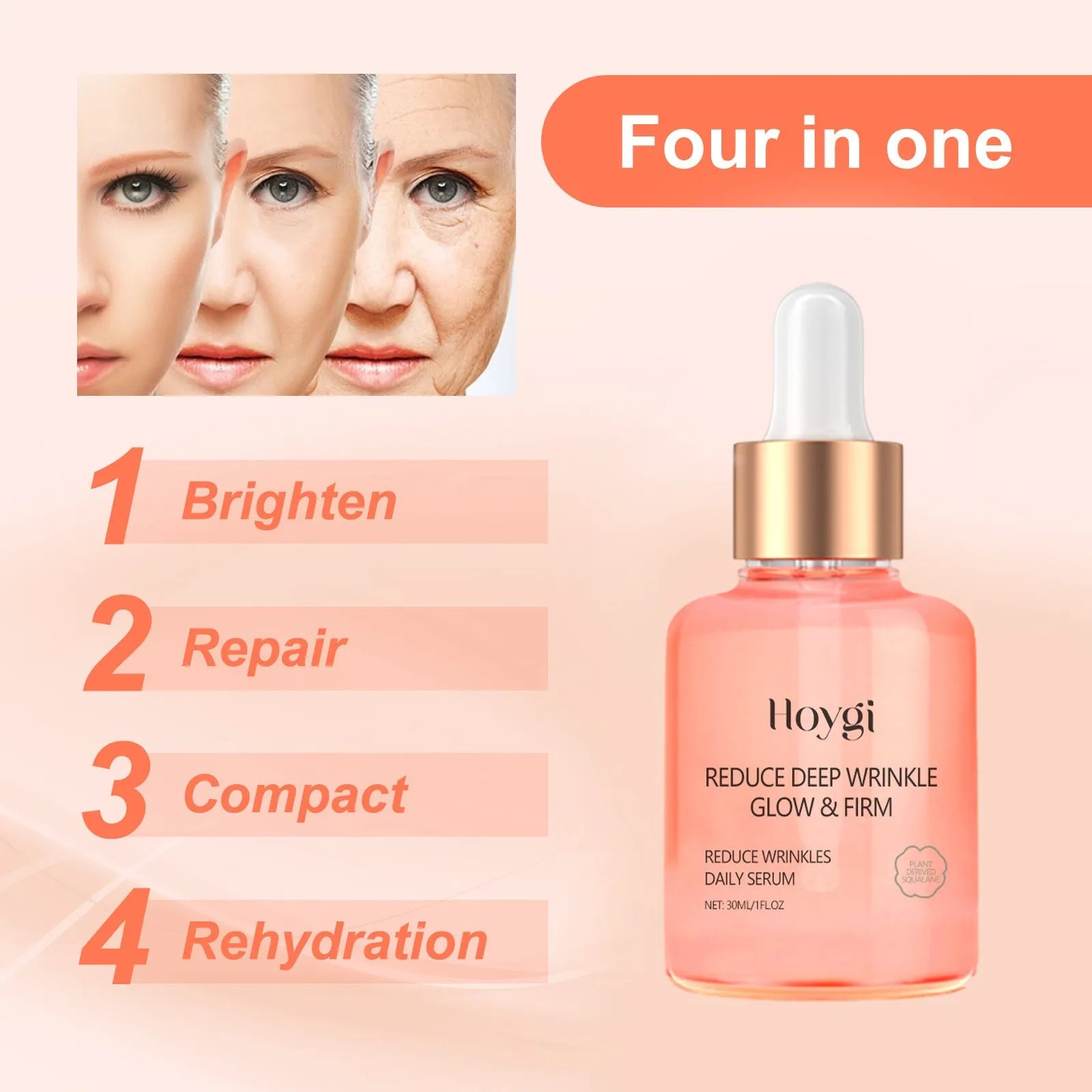 30ml rose essential oil bottle for skin care with wrinkle smoothing and firming benefits
