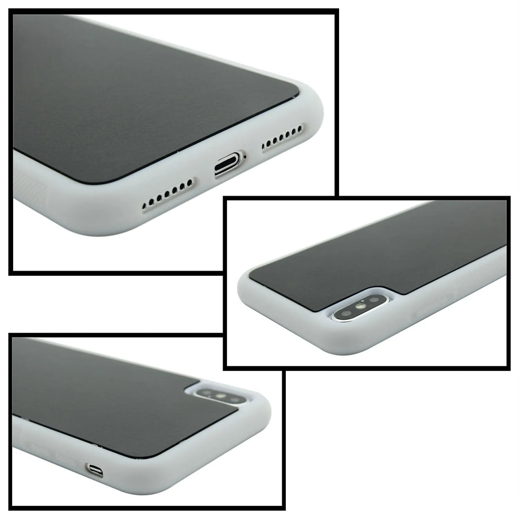 Anti-gravity nano material phone case in black with mirror finish for iPhone 14 Pro