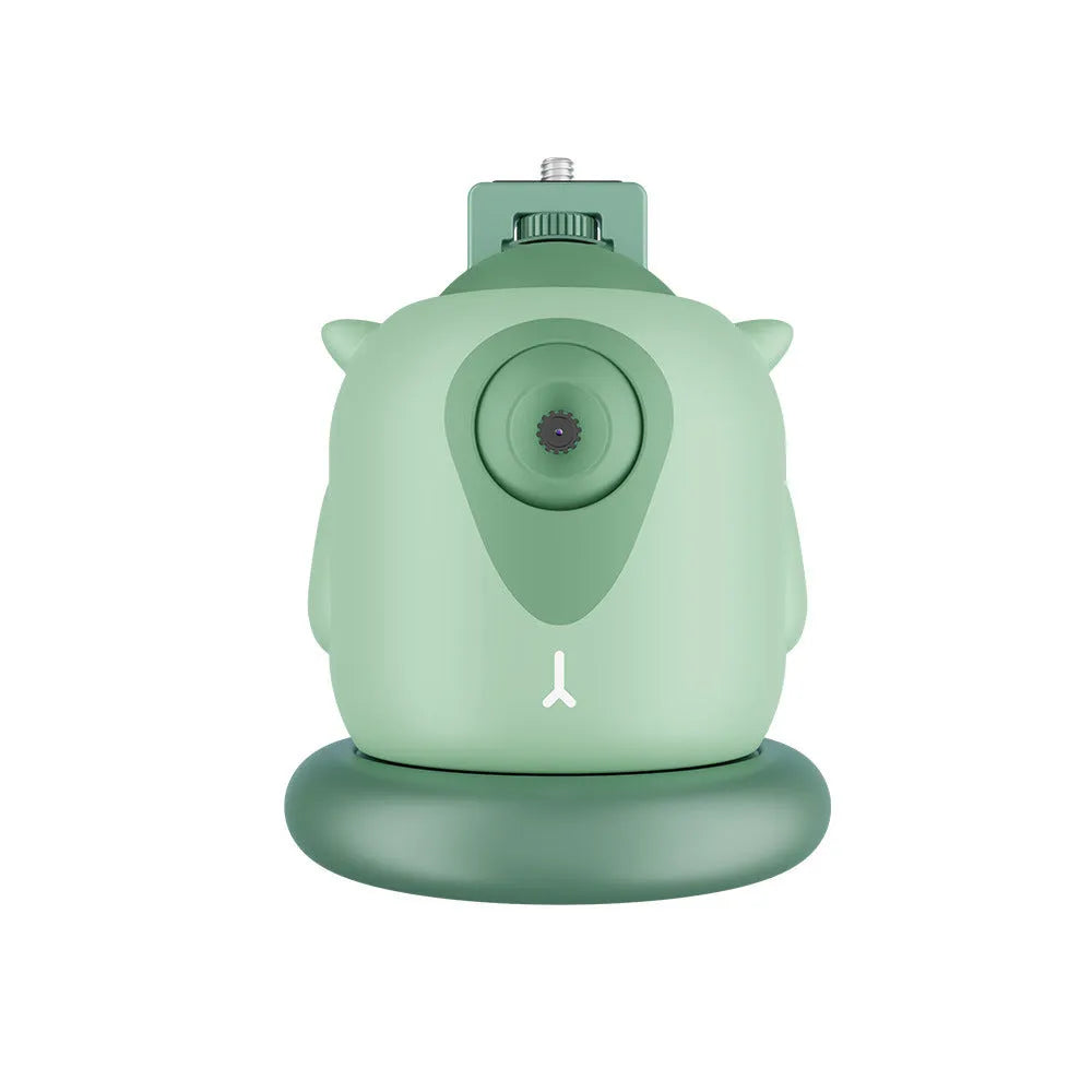 Dark green intelligent follow-up gimbal with 360 degree rotation and AI face recognition technology
