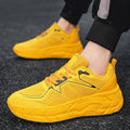 White cushioned long-distance running shoes with breathable mesh upper and thick rubber sole