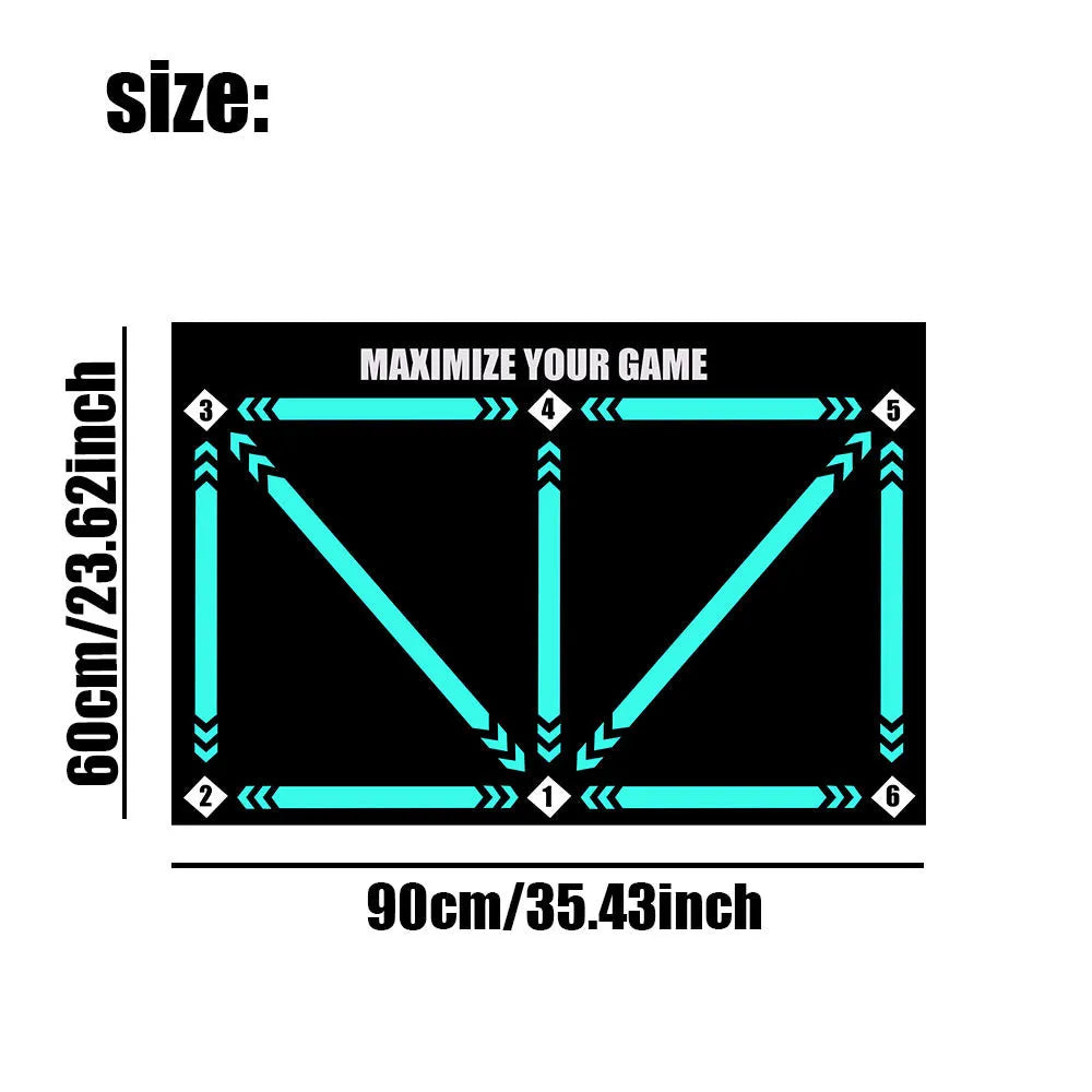Indoor football training mat in cushion colour with rubber construction for skill lifting practice